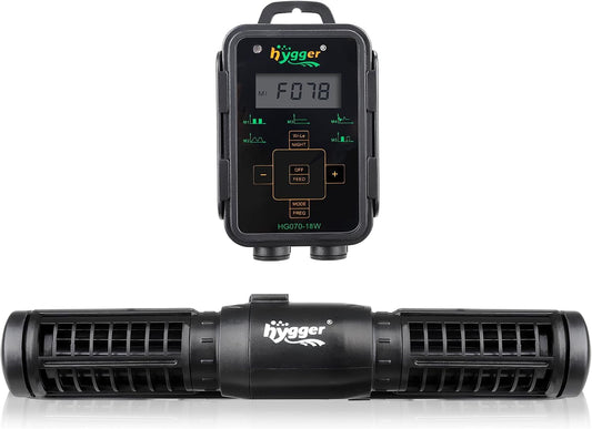 Hygger aquarium wave maker cross flow pump front view in premium aquarium setup