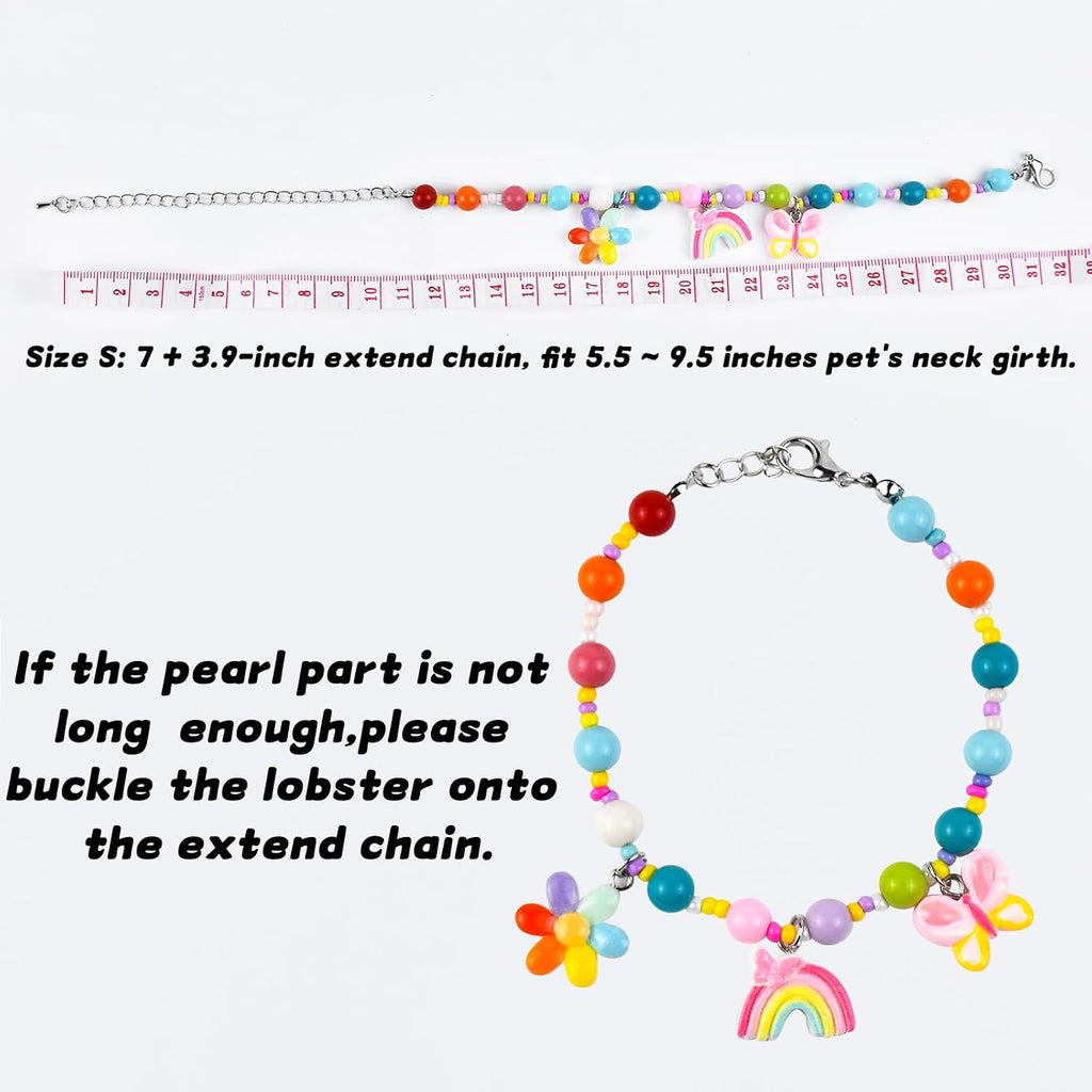 Close-up of the adjustable jewelry clasp on the LATUMCO pet pearl collar accessory.