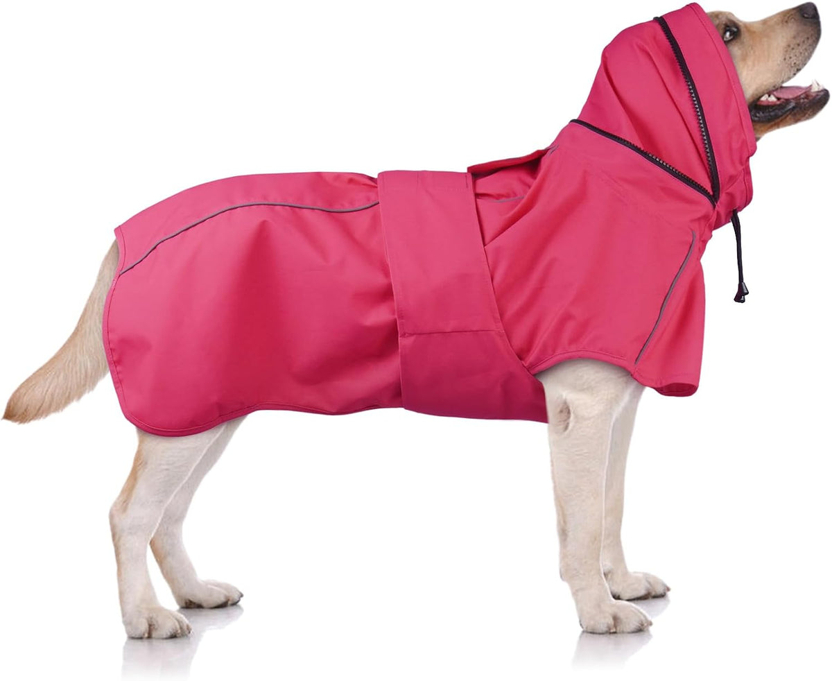 Dog Raincoat, Waterproof Dog Rain Jacket with Hood Black 4XL | Rain Coat For Gaint Dogs, Doggy Poncho With Leash Hole, Reflective Strips, For Rainy Snowy Weather Walks, Hiking, Camping - Image 13