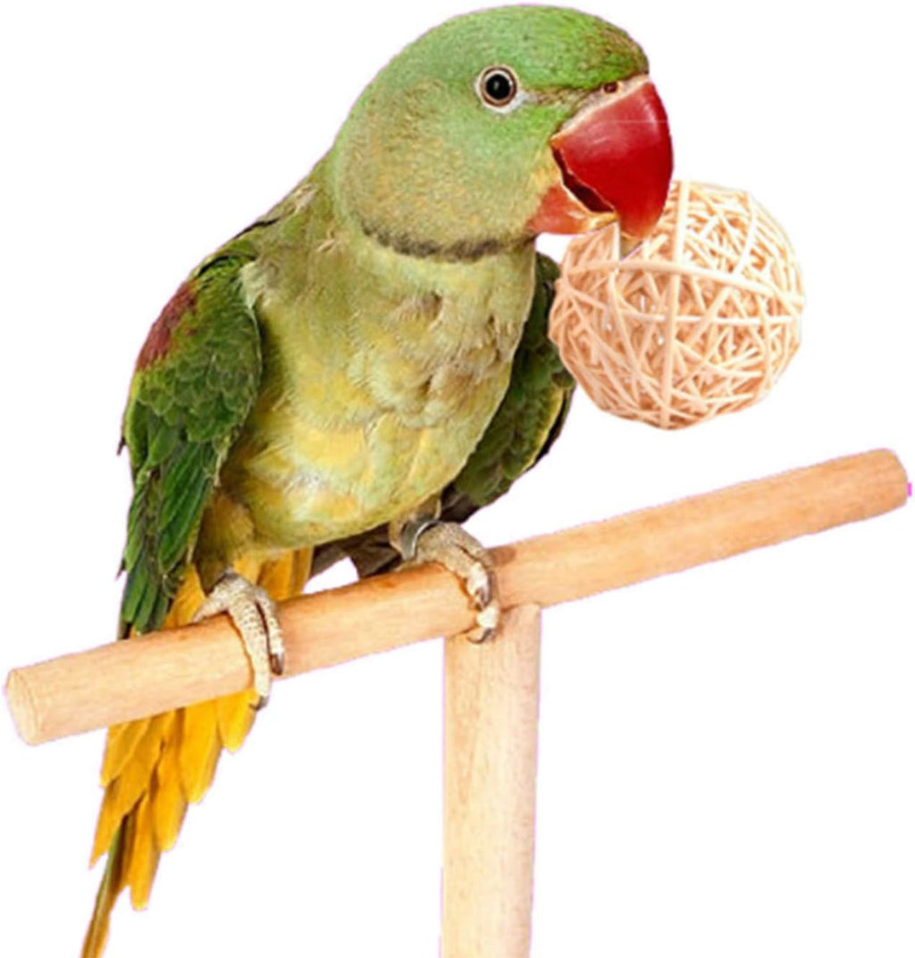 Close up of 1.2 inch natural woven rattan balls for bird enrichment