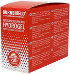 Individual 3.5ml Burnshield sterile trauma gel packets for emergency burn care.
