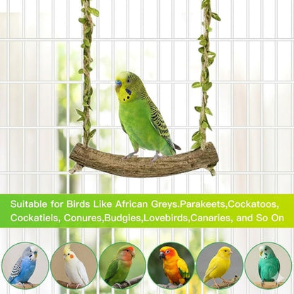 Hiwzitar durable natural wood bird platform installed in standard cage