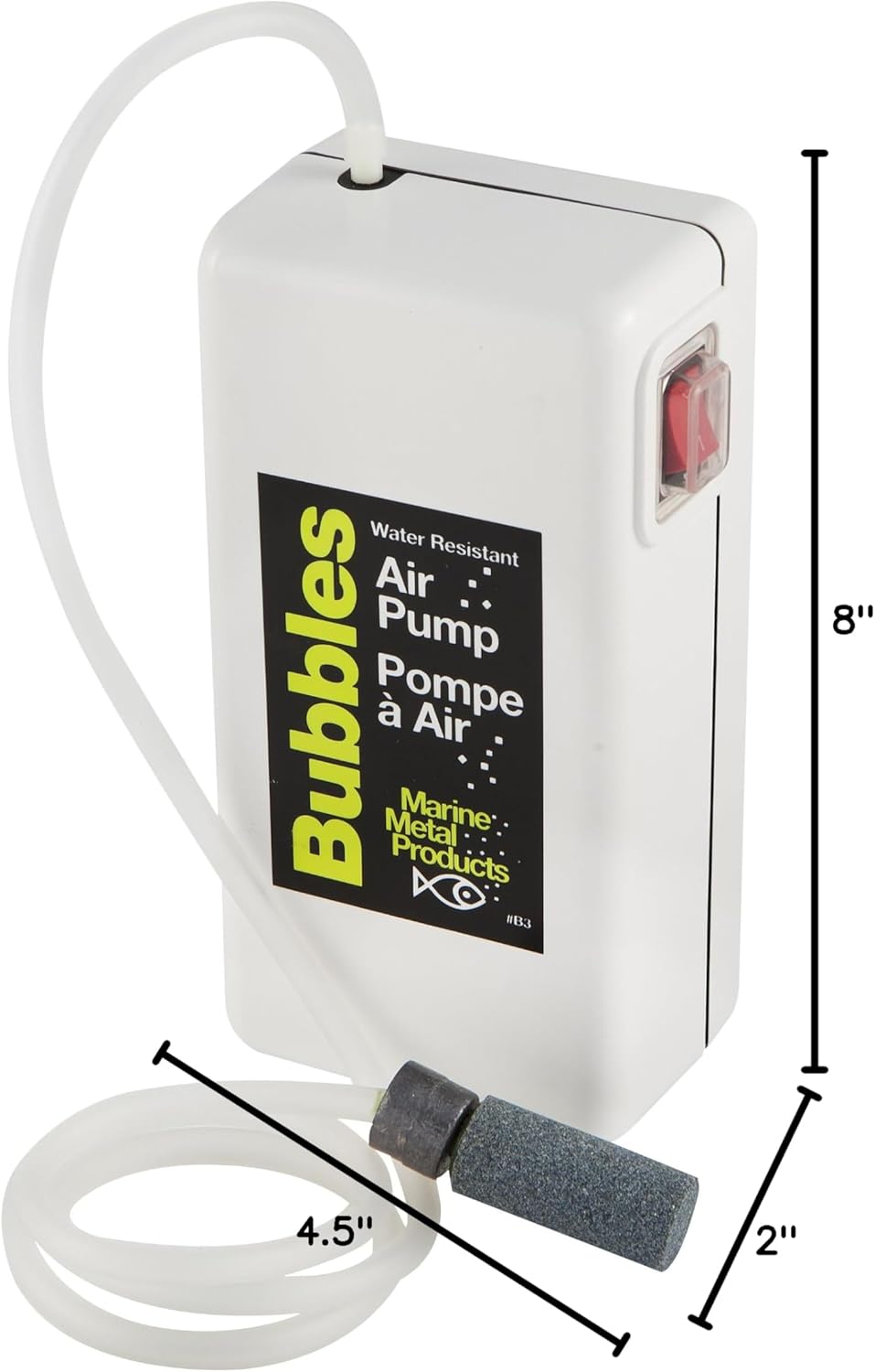 Marine Metal B-3 battery powered aerator for bait buckets