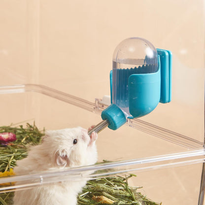 Hamster Water Bottle with Magnetic Holder, 3.4 oz Water Dispenser for Syrian Dwarf Hamster Mouse Rat Degu - Image 2