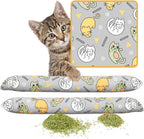 Indoor cat playing enthusiastically with handmade USA catnip toy