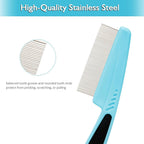 Jeufond pet grooming comb removing flea dirt and ticks from a dog coat