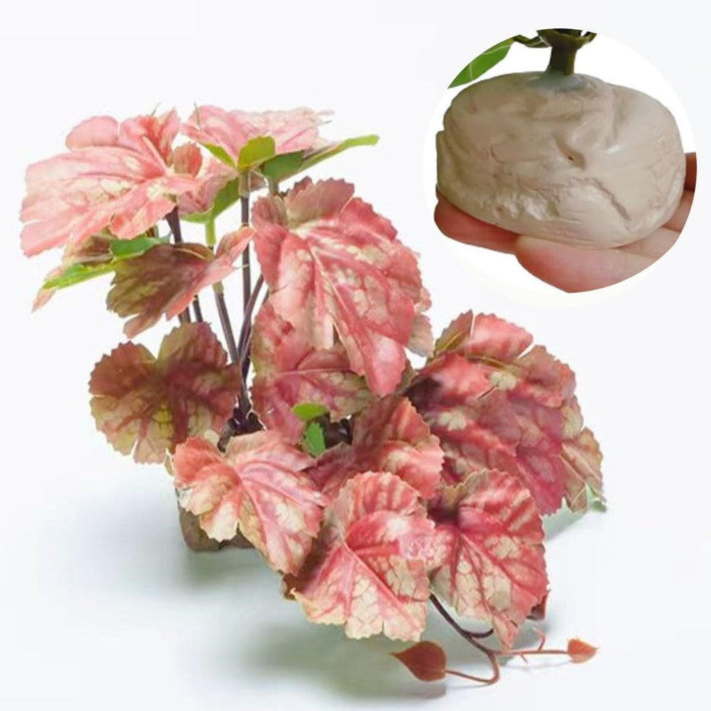 Reptile Plants for Terrarium Decor,Amphibian Habitat Decor,Artificial Plants for Gecko Chameleon Snake Tortoise Tank Accessories with Base (Monstera deliciosa) - Image 12