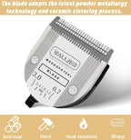 Adjustable pet grooming replacement blades showing five size settings from number nine to forty.