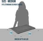 Side profile of Pelzin 29x17 inch waterproof crate pad