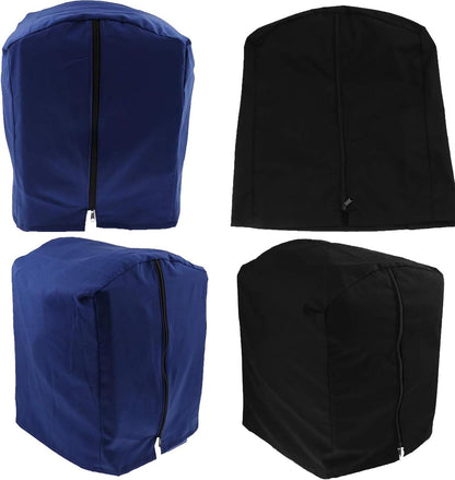 QBLEEV blue solid pattern pet cage cover material close up highlighting the durable polyester weave