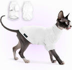 Sphynx Cat Clothes Fleece Cats&Small Dogs Pullover Sweater | Soft warm fleece, covers belly. Stretchy, easy on. Washes well. For small dogs & cats: daily walks, naps, AC rooms. - Image 11