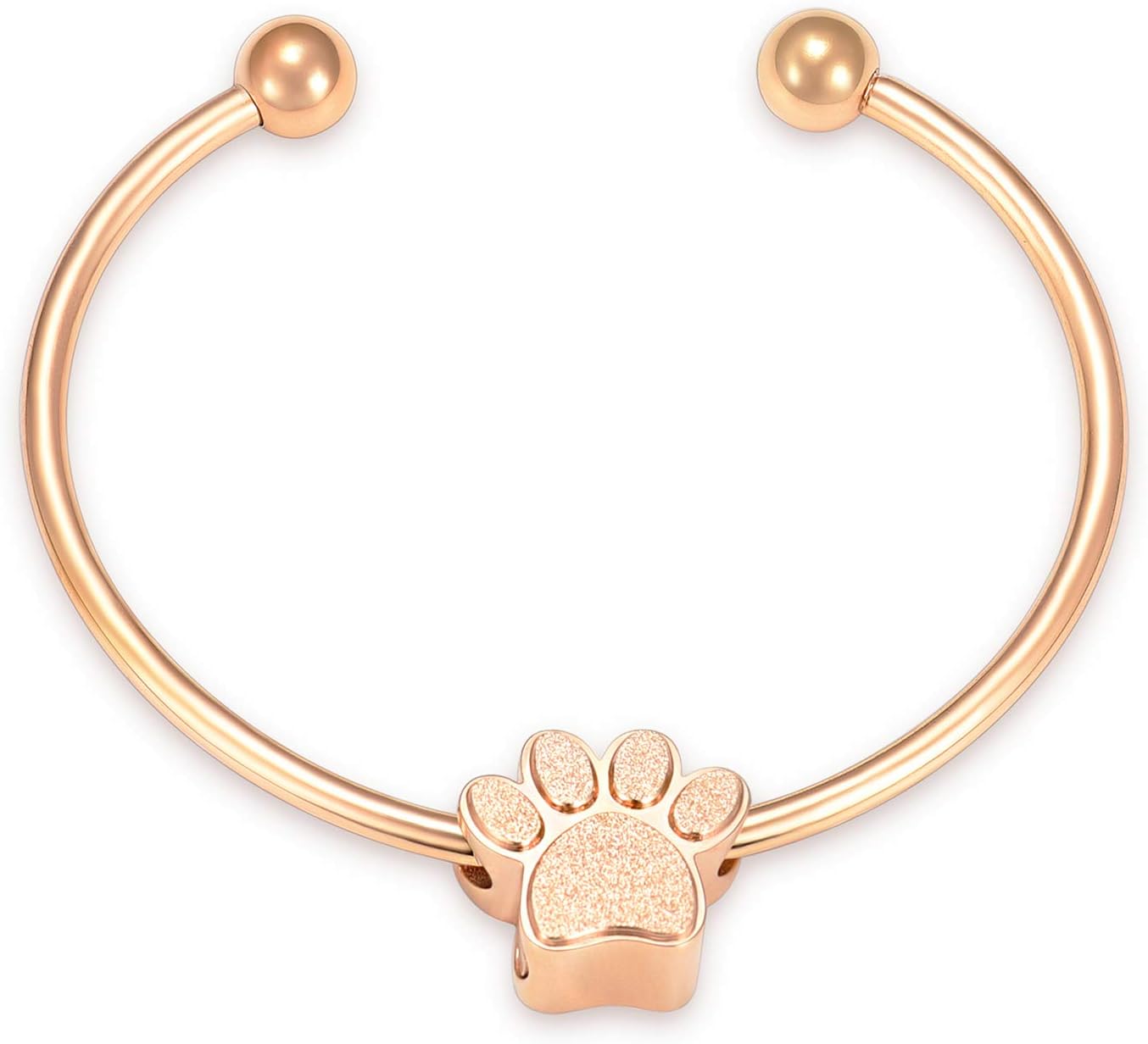 constantlife Cremation Bracelet for Pets Ashes - Dog Paw Pendant Bangle Stainless Steel Memorial Urn Jewelry - Image 13