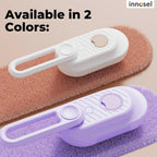 Innosel anti static cat brush demonstrating easy removal of trapped loose fur