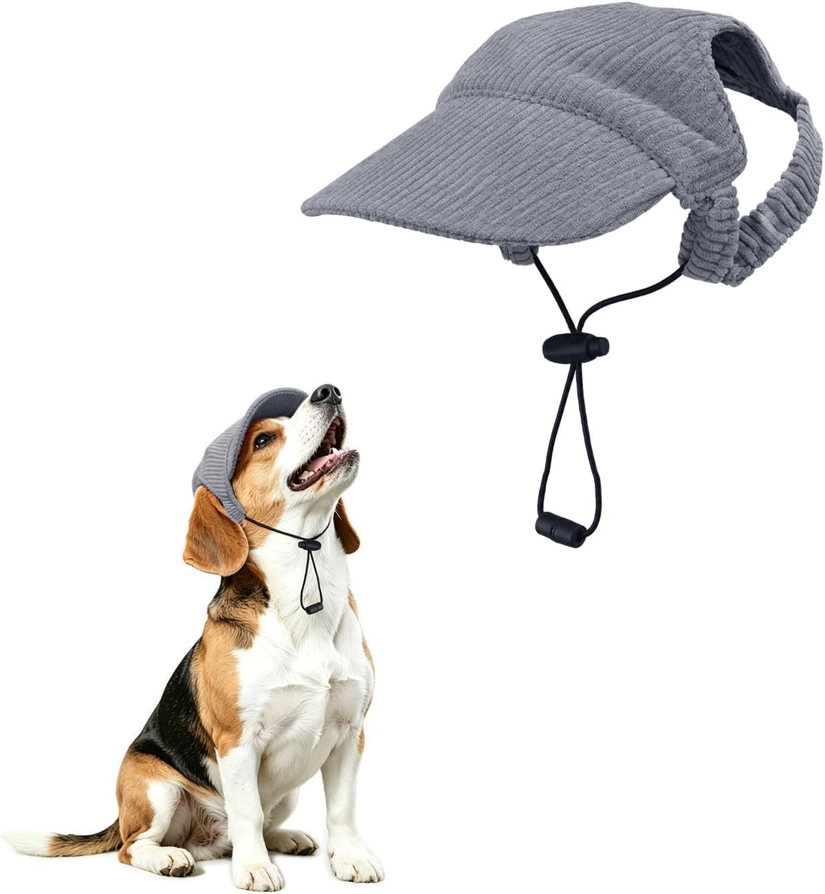 Dog Sun Hat with Ear Openings, Dog Baseball Cap with Anti-Slip Strap, Sun Protection Summer Beach Visor Hat for Dogs and Cats, Adjustable Puppy Cute Sun Cap Headdress (Pink, L) - Image 9
