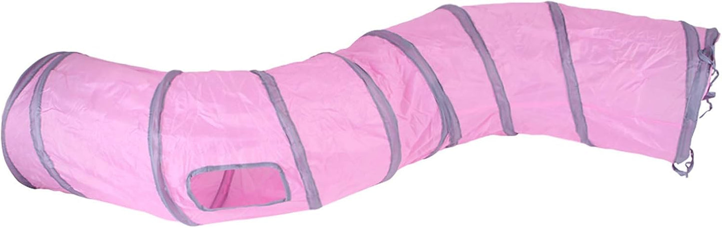 iCAGY Cat Tunnel for Indoor Cats Interactive, Rabbit Tunnel Toys, Pet Toys Play Tunnels for Cats Kittens Rabbits Puppies Crinkle Pop Up Rainbow 47" Shape S - Image 14