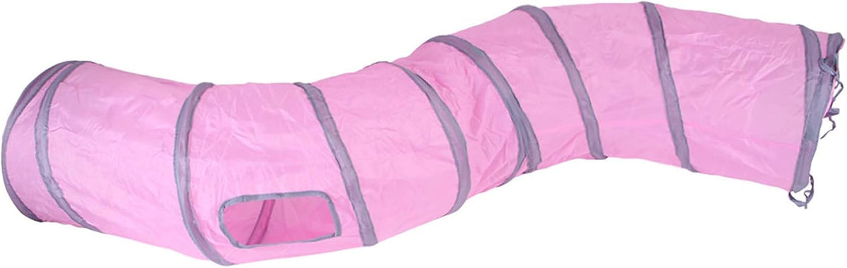 iCAGY Cat Tunnel for Indoor Cats Interactive, Rabbit Tunnel Toys, Pet Toys Play Tunnels for Cats Kittens Rabbits Puppies Crinkle Pop Up Rainbow 47" Shape S - Image 14