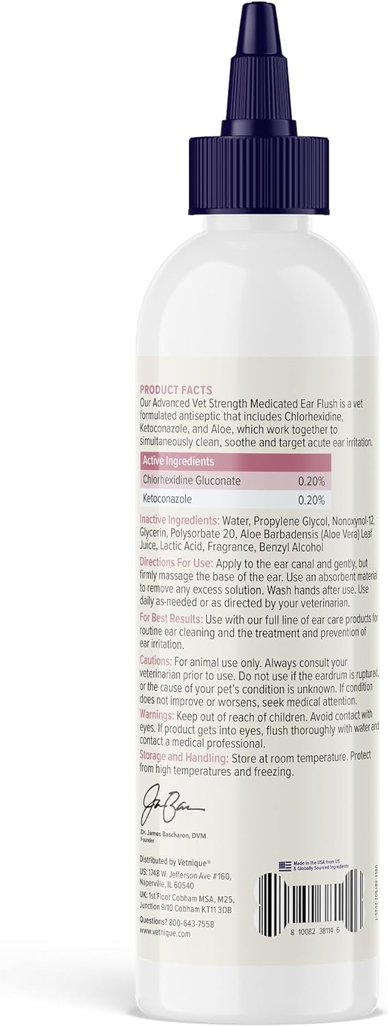 Side view of Vetnique Oticbliss advanced vet strength formula