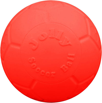 Large breed dog playing with Jolly Pets blue soccer ball