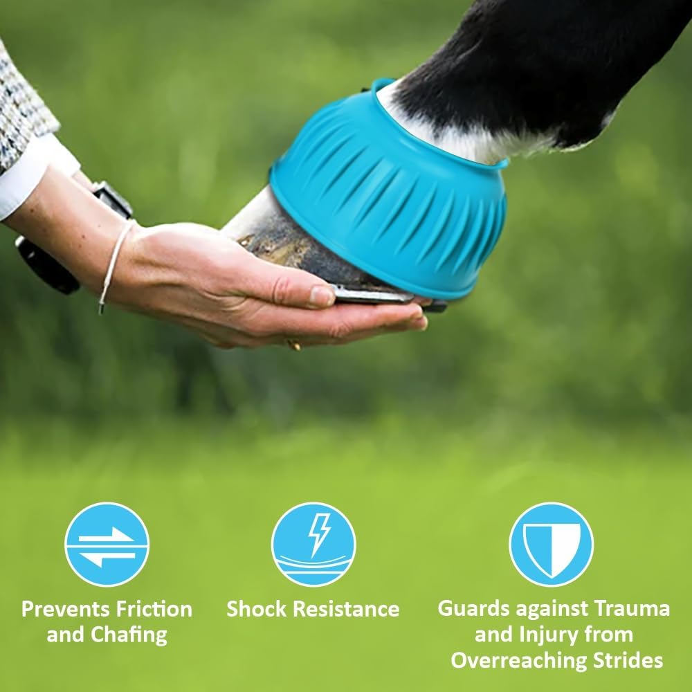 Hilason overreach hoof protection boots opened up flat view