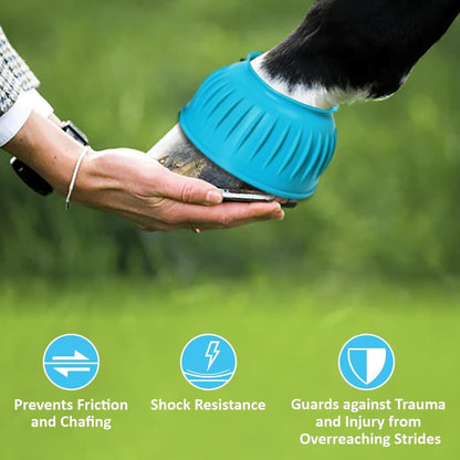Hilason overreach hoof protection boots opened up flat view