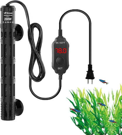 Aquarium Heater 25W, Submersible Fish Tank Heater with LED Digital Display, Auto Power-Off When Leaving Water & High Temp Protection, for Fresh and Salt Water Tanks 3-5 Gal - Image 10