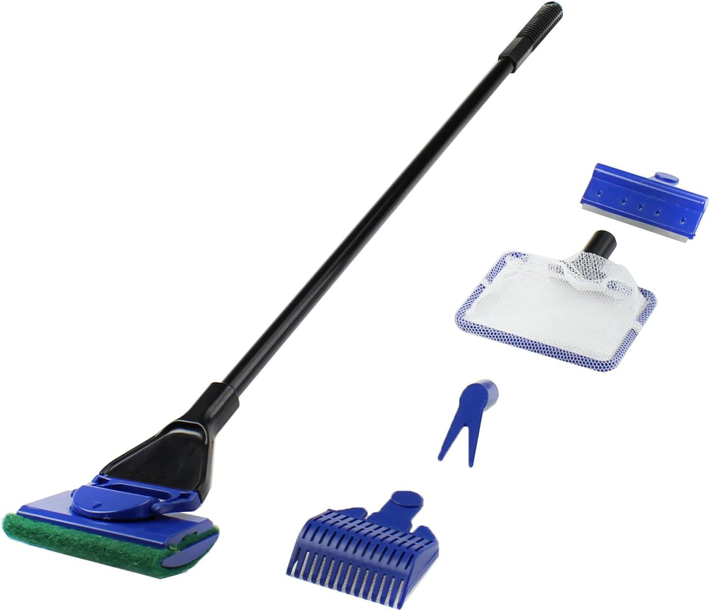 Algae scraper tool head removing residue from fish tank glass