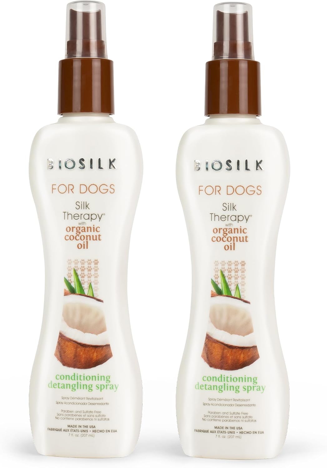 BioSilk Silk Therapy Conditioning Detangling Spray for Dogs with Natural Coconut Oil, Leave-In Detangler and Conditioner, Dematting Grooming Spray, Sulfate Free, 7 Fl Oz - Image 9