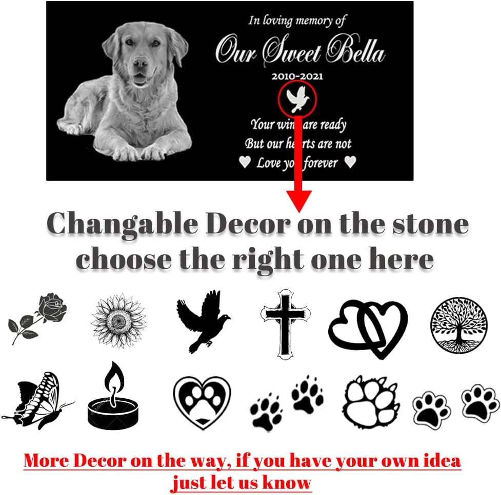 Side profile of polished Odb pet memorial garden plaque