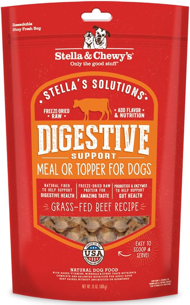 Stella & Chewy's - Stella's Solutions Skin & Coat Boost - Grass-Fed Lamb & Wild-Caught Salmon Dinner Morsels - Freeze-Dried Raw, Protein Rich, Grain Free Dog Food - 4.25 oz Bag - Image 11