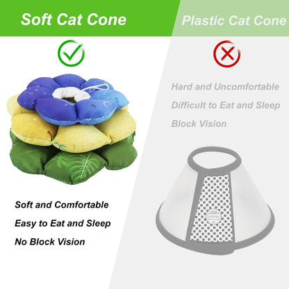 Soft premium pet recovery donut collar for post surgery healing