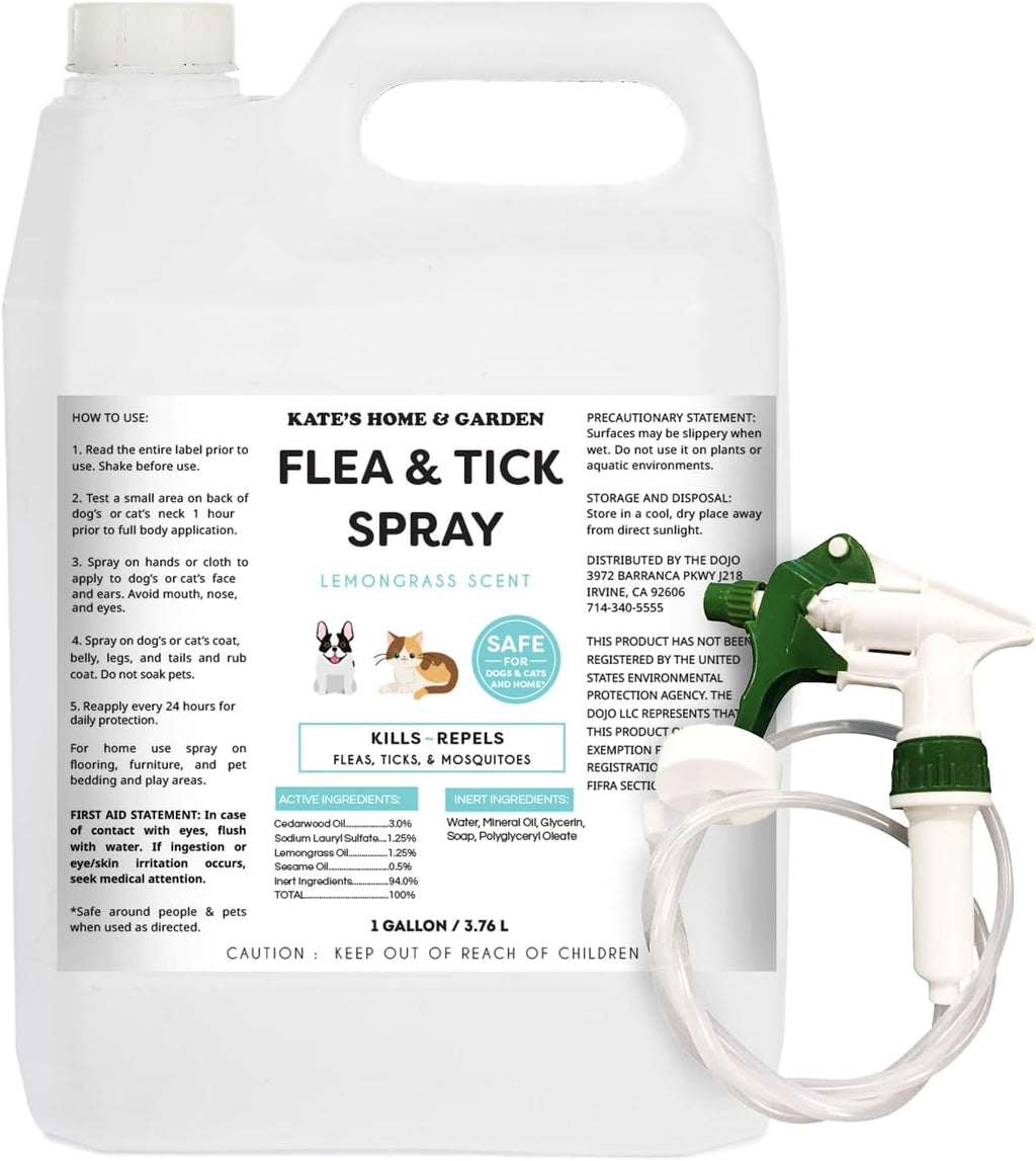 Kate's Home & Garden Flea and Tick Spray for Dogs and Cats - 16 oz Natural Lemongrass Flea Spray - Kills & Repels Fleas, Ticks, Mosquitoes - Pet Safe - Image 9