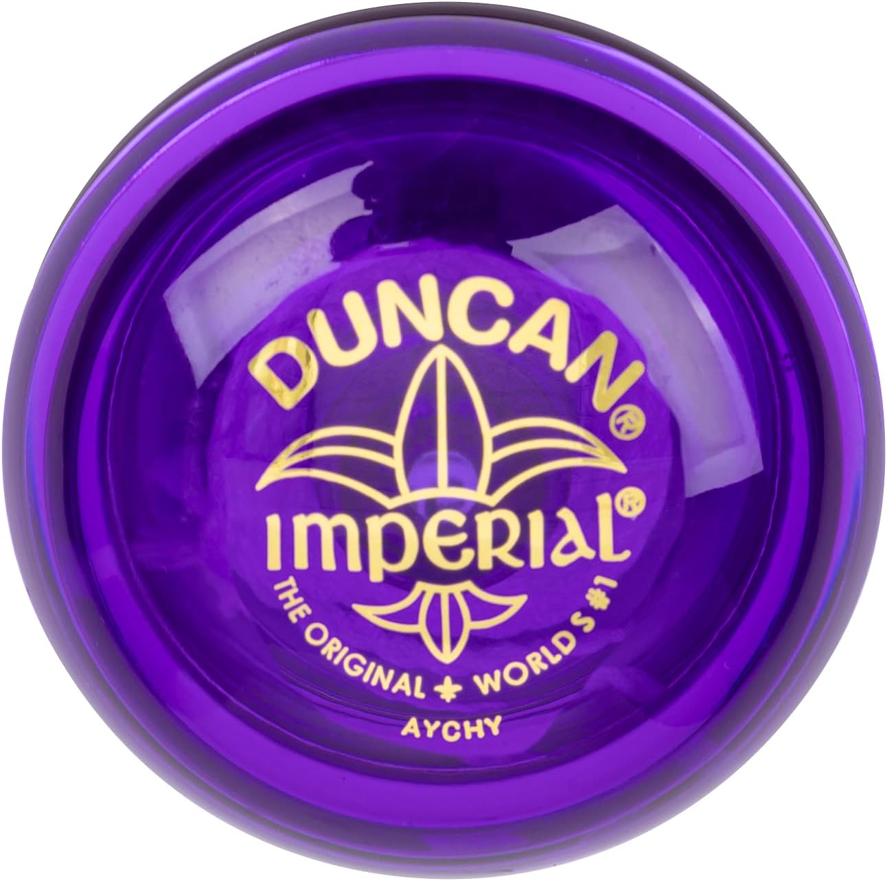 Duncan Imperial Yo-Yo purple front view with string