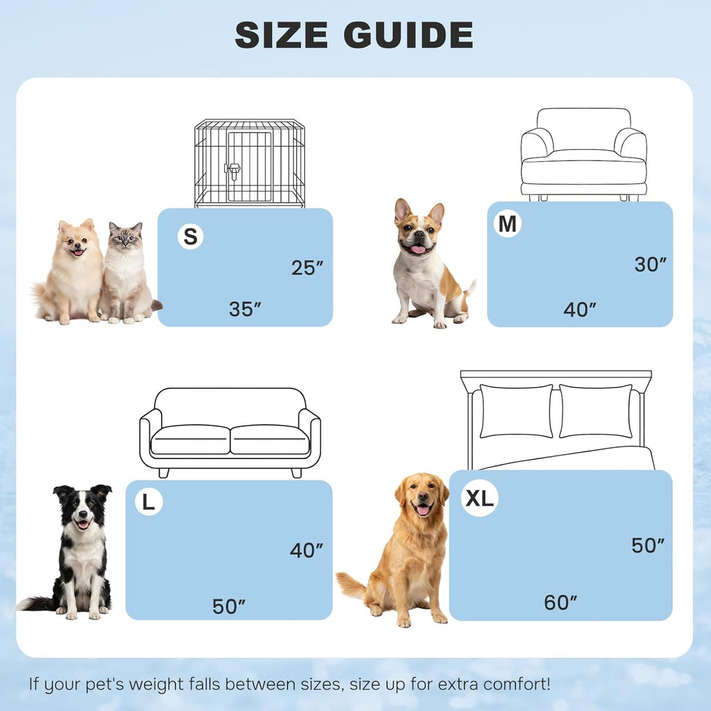 Zomisia 30 by 40 inches medium dog cooling pad side profile