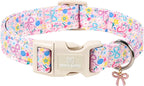 Maca Bates Cute Dog Collar with Rubber Duck Charm for Small Girl Boy Dogs, Green Yellow Ducks Pattern,Adjustable Durable Soft Collars for Male Female Puppy - Image 10