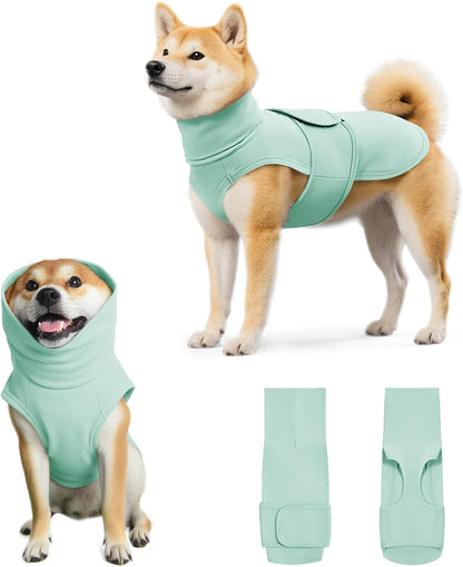 Dog Anxiety Calming Vest Adjustable Turtleneck Thunder Shirt Jacket for Fireworks, Separation, Vet Visits, Pet Hoodie for Large Medium Dogs - Image 10