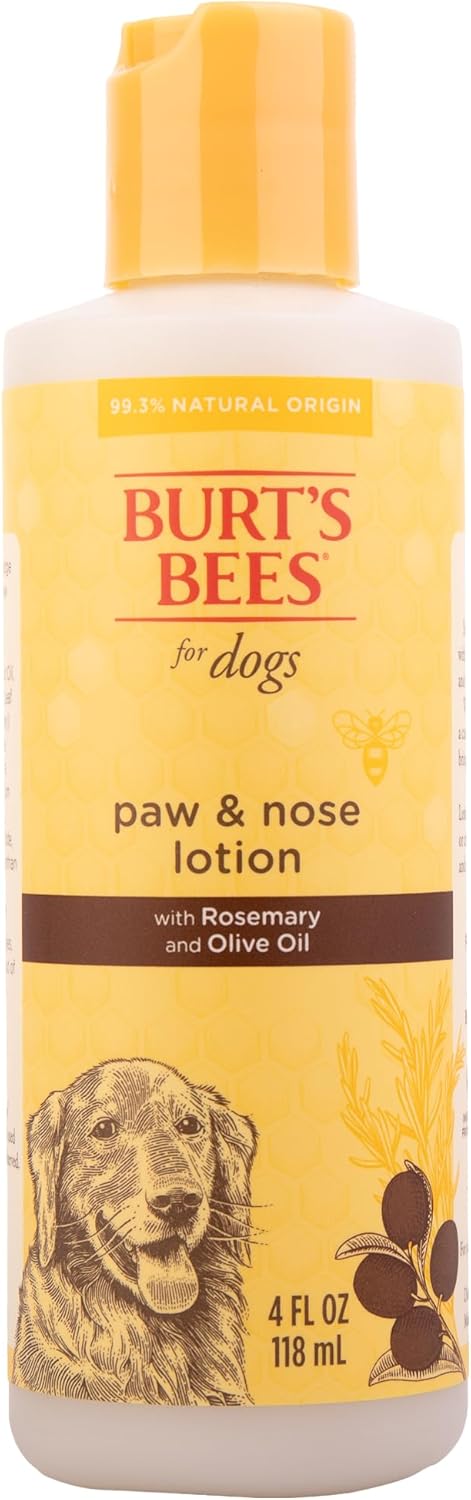 Burt's Bees for Pets Dog Paw and Nose Lotion with Rosemary and Olive Oil, Moisturizing Paw Balm for Dry Cracked Pads and Dog Nose Butter Moisturizer, Paw Lotion for Dogs Skin Care, 4 Fl Oz - 2 Pack - Image 10