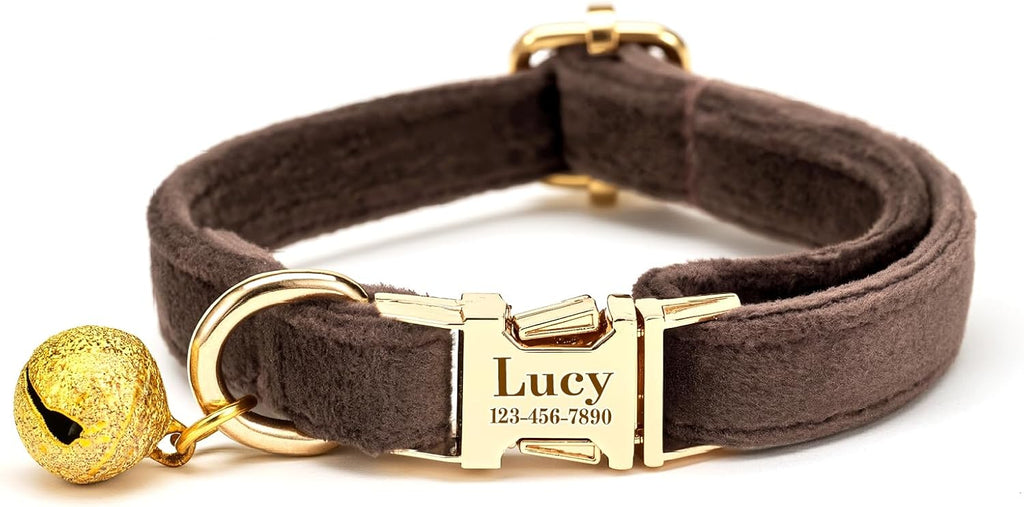Custom Cat Collar with Bells Personalized Small Cat Collar Engraved Name & Phone Number with Secure Metal Quick-Release Buckle Adjustable (Magenta) - Image 12
