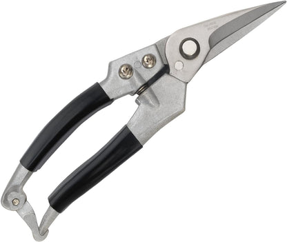 Generic goat hoof trimmers silver front view highlighting straight steel blades