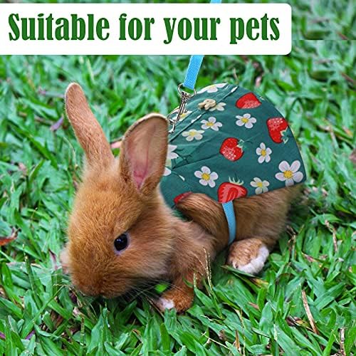 Side profile of rabbit wearing secure escape proof walking vest
