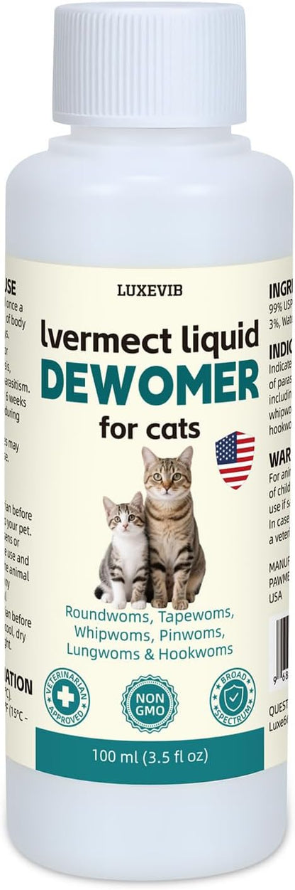 LuxeVib broad spectrum feline parasite cleanser product display overview