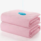 Moonsea washable waterproof bed pads front view pink set