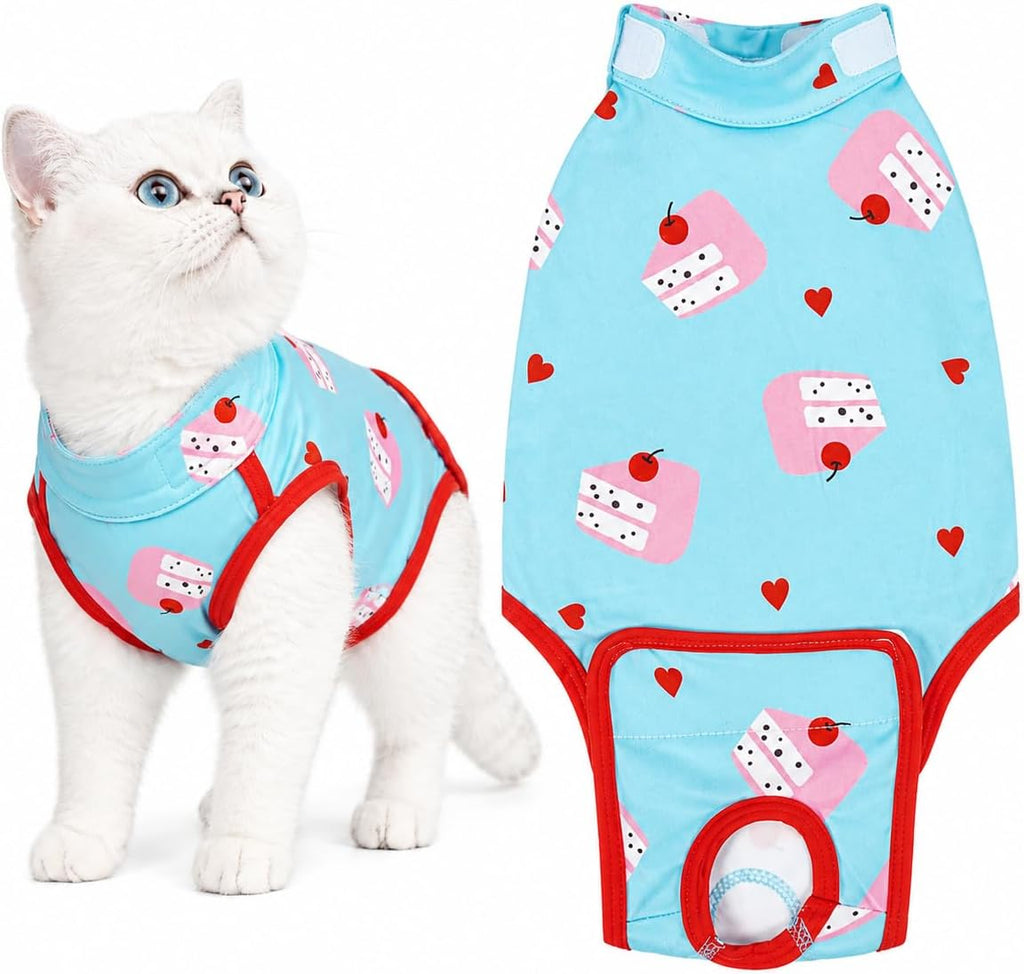 Kuoser Cat Recovery Suit for Female Male Cats, Breathable Post-Surgery Onesie for Spay Neuter, Abdominal Wound & Skin Disease Protection, E-Collar Alternative Anti-Licking Bodysuit for Kittens - Image 11
