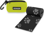 Best Pet Supplies Dog Poop Bag Holder Leash Attachment with 30 Bags, Reusable Dispenser for Travel, Walking, Park, and Outdoor Use, Durable with Clip-On - Black, Pack of 2 - Image 12