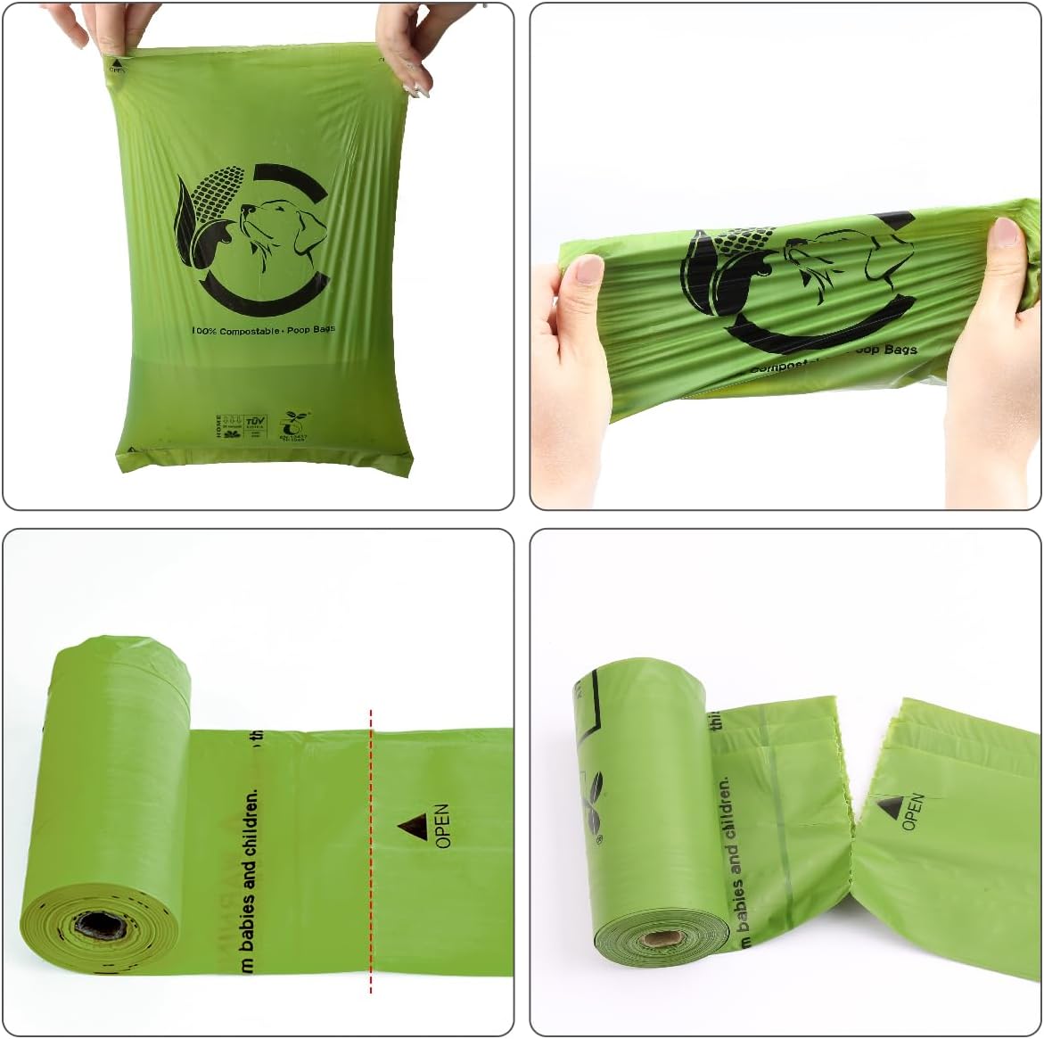 Thick leakproof pet waste bags for large and small dogs