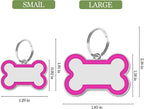 EDSG custom dog name tag reverse side view displaying engraved phone number contact text.