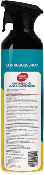 Simple Solution enzymatic cleaner back label details