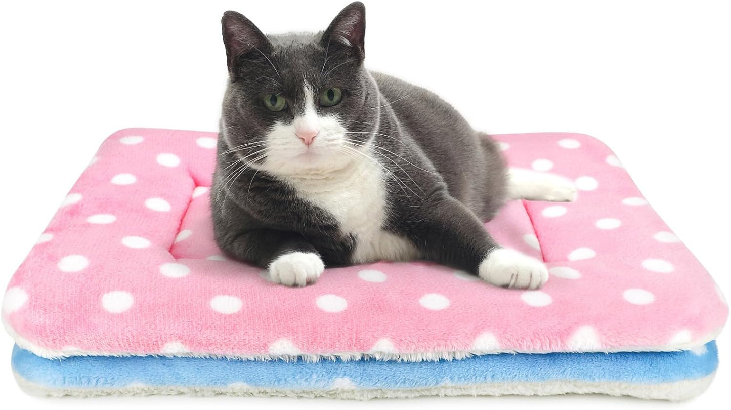 2 Pack Cat Blanket for Indoor Cats Ultra Soft and Warm Calming Cat Bed Fleece Pet Mat for Anxiety and Stress Washable Kitten Blanket - Image 12
