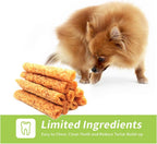 Digestible chicken jerky sticks for dental health