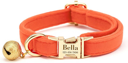 Custom Cat Collar with Bells Personalized Small Cat Collar Engraved Name & Phone Number with Secure Metal Quick-Release Buckle Adjustable (Magenta) - Image 10