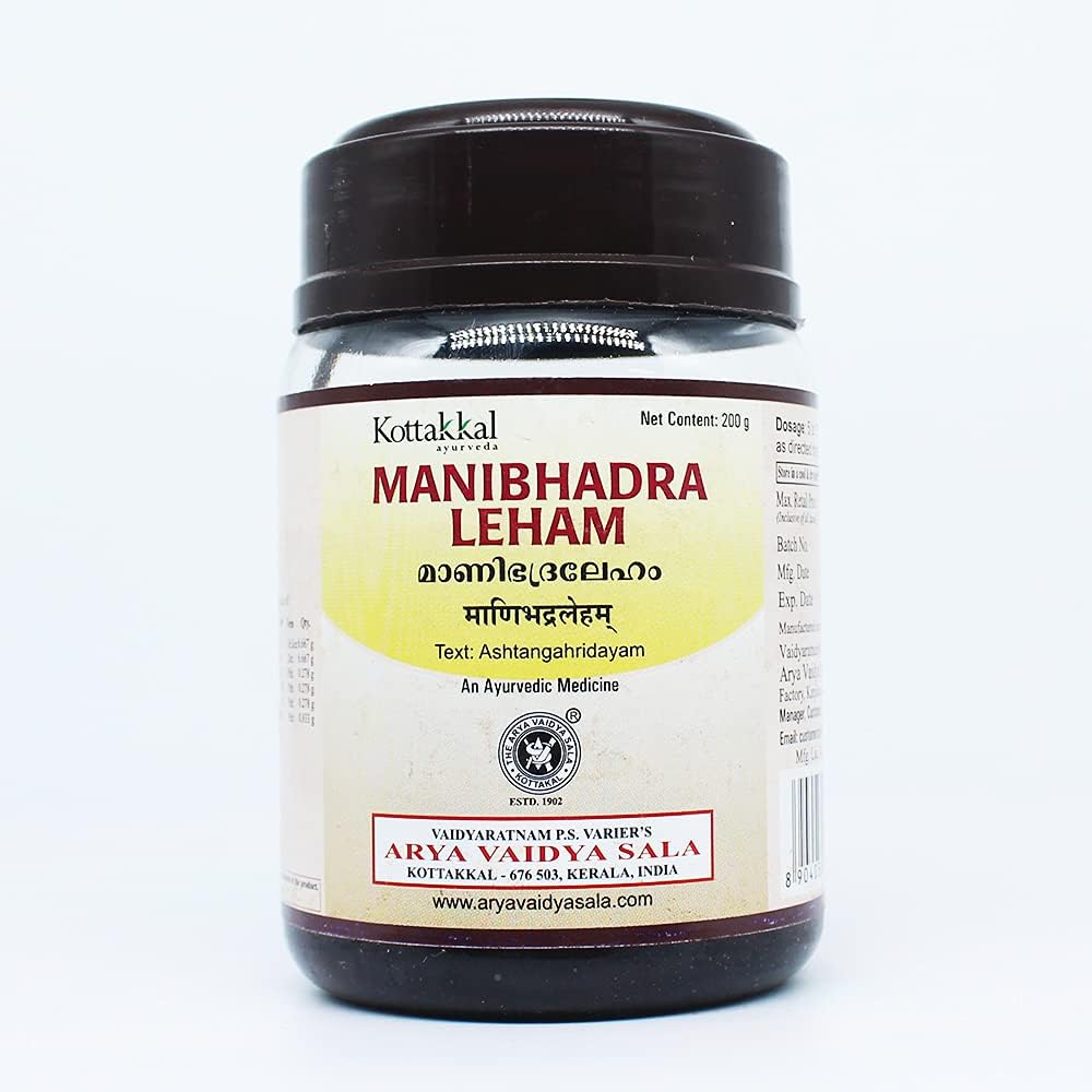 Kottakkal Arya Vaidya Sala Manibhadra Leham 200 grams bottle for skin health and detoxification